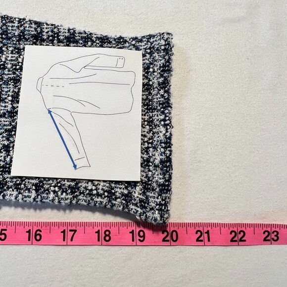 💙Talbots Black White Grey light blue  Tweed-Inspired Midi Dress - Size XL - Picture 10 of 10